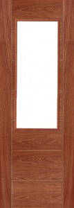 Internal Sapele 991 Door Prefinished with Clear Flat Glass