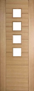 Internal Oak 994 Door Prefinished with Clear Flat Glass