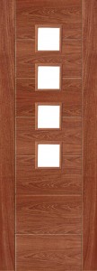Internal Sapele 994 Door Prefinished with Clear Flat Glass