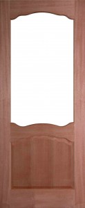 Internal Hardwood Adriatic Door Unfinished with Clear Flat Glass