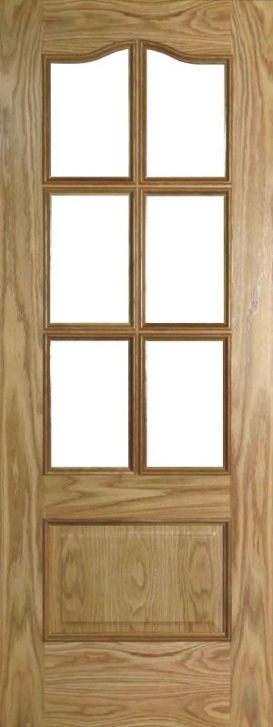 Internal Oak Valencia Door Prefinished with Clear Flat Glass
