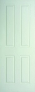 Internal White Moulded Woodgrain Canterbury Door Primed