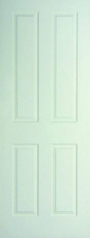 Internal White Moulded Woodgrain Canterbury Door Primed