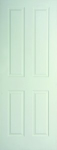 Internal White Moulded Woodgrain Canterbury FD30 Fire Door Primed