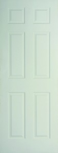 Internal White Moulded Woodgrain Colonist Door Primed