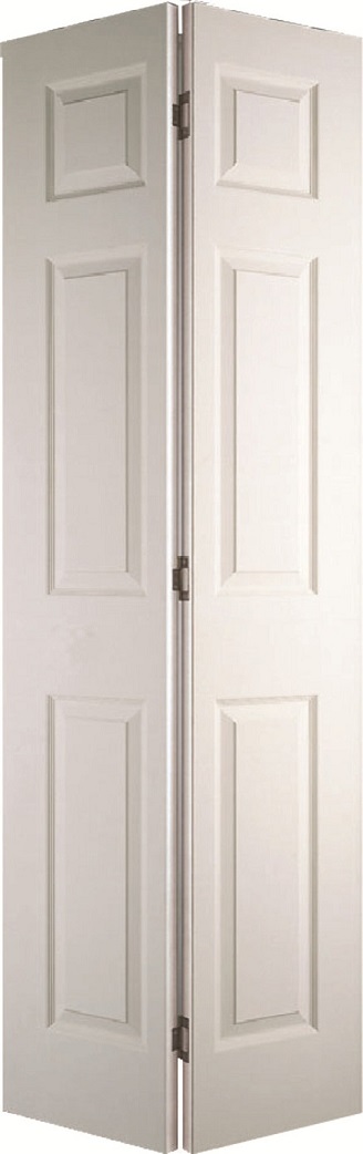 Internal White Moulded Woodgrain Colonist Bi-fold Door Primed