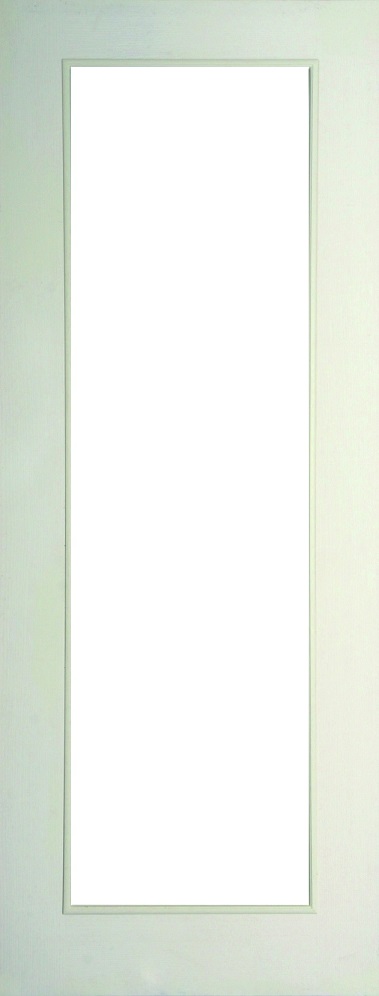 Internal White Moulded Woodgrain Colonist Full Light Door Primed with Clear Flat Glass