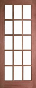 Internal Hardwood SA Door Unfinished with Clear Bevelled Glass
