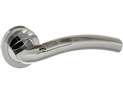 Turriff Handle Set Satin/Polished Chrome