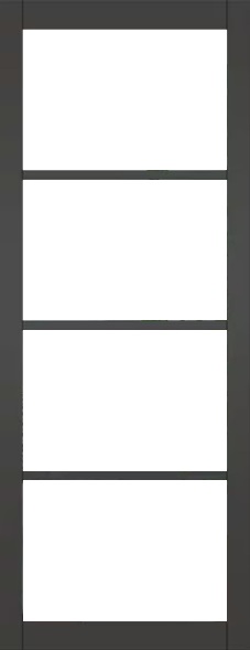 Internal Black Ares Glazed Door Primed