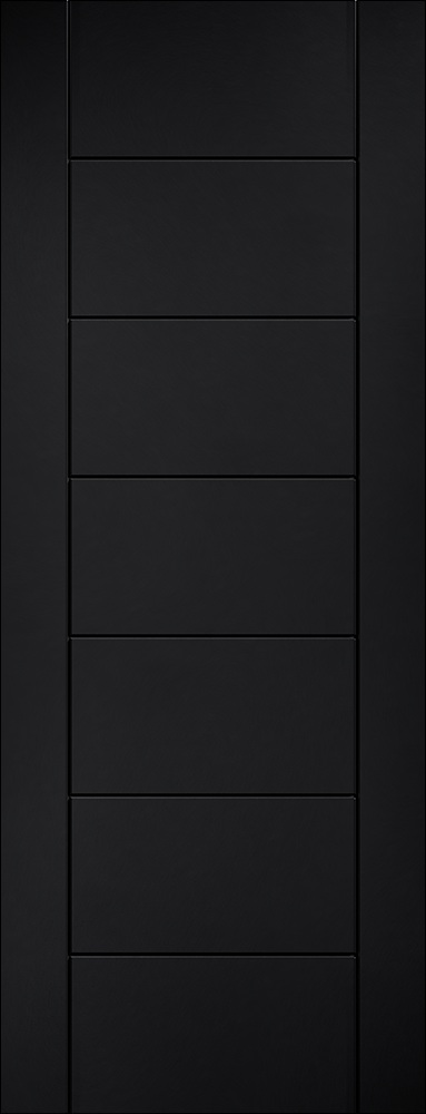 Internal Black Laminated Linear Door with handle pack 4 Internal Black Laminated Linear Door with handle pack - Image 4