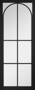 Internal Black Astoria Door Prefinished Clear Glass 69 Black Astoria Clear Glazed