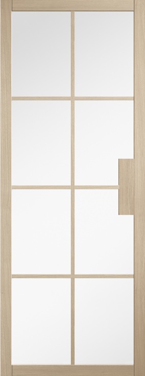 Internal Blonde Oak Malvern Door Prefinished Clear Glass