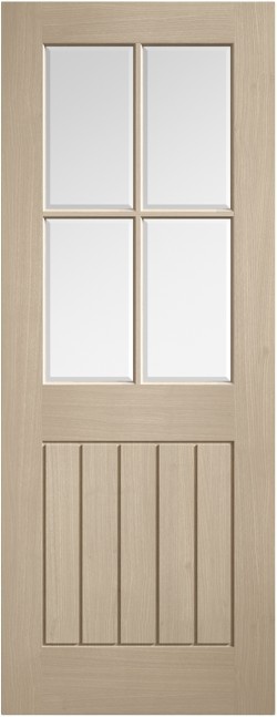 Internal Blonde Oak Mexicano Glazed Door Prefinished Clear Glass