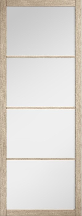 Internal Blonde Oak Soho Glazed Door Prefinished Clear Glass