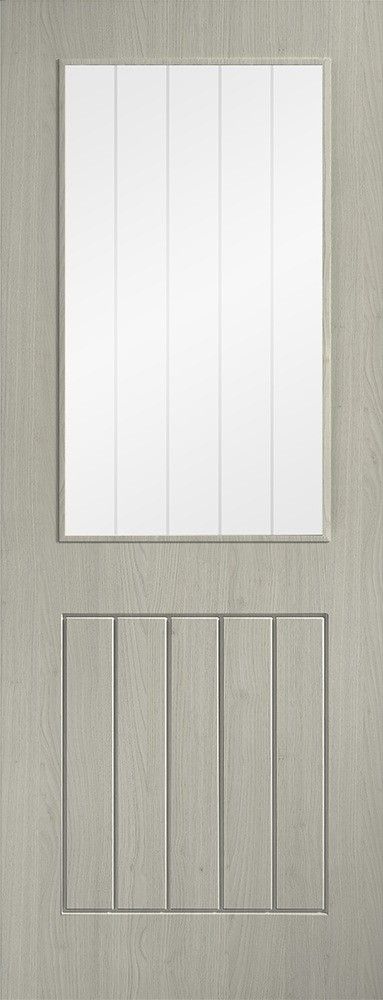 Internal Light Grey Laminated Cottage Glazed Door Clear Glass with Frosted Lines 1 Internal Light Grey Laminated Cottage Glazed Door Clear Glass with Frosted Lines
