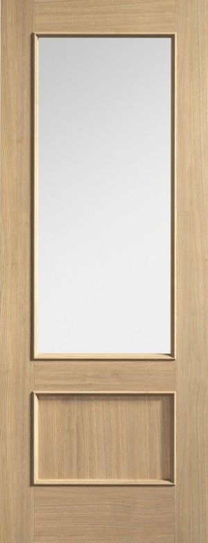 Internal Oak Murcia Glazed Door Prefinished Clear Glass