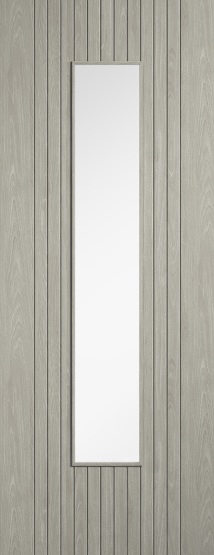 Internal Light Grey Laminated Sydney Glazed Door Clear Glass