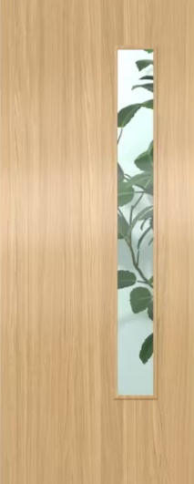 Internal American White Oak 1 Light FD30 Fire Door Prefinished Clear Glass