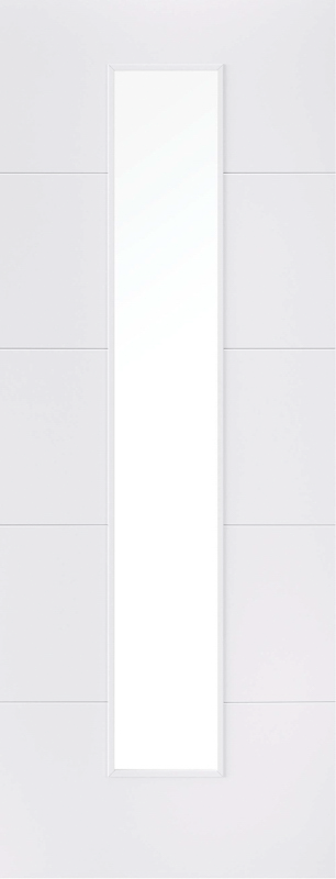Internal White Moulded Smooth Santandor 1L Glazed Door Clear Glass 1 Internal White Moulded Smooth Santandor 1L Glazed Door Clear Glass