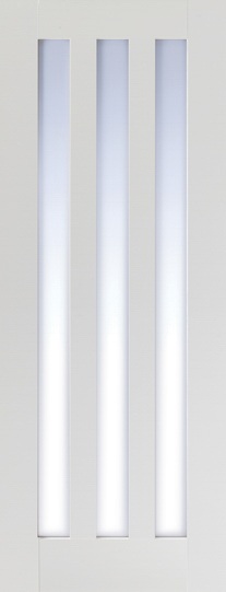 Internal White Moulded Smooth Utah 3L Door Clear Glass
