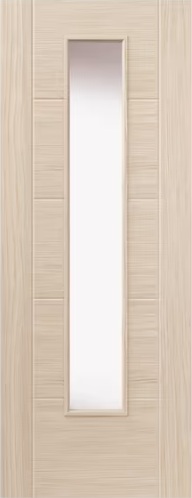 JB Kind Internal Ivory Laminated Tigris Glazed Door Clear Glass