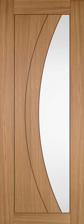 JB Kind Internal Oak Sicily Glazed Door Prefinished Clear Glass