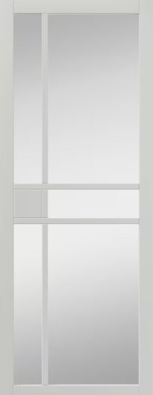 JB Kind Internal White City Glazed Door Prefinished Clear Glass