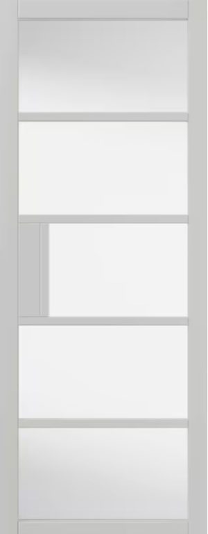JB Kind Internal White Metro Glazed Door Prefinished Clear Glass