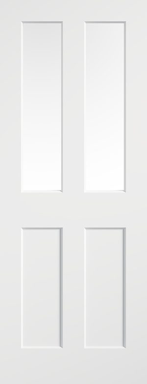 LPD Internal White Primed Smooth Ashford Glazed Door Clear Glass
