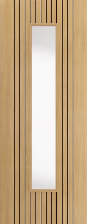 JB Kind Internal Oak Laminated Aria Glazed Door Clear Glass 1 JB Kind Internal Oak Laminated Aria Glazed Door Clear Glass