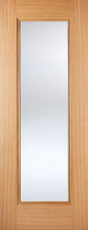 LPD Internal Oak Eindhoven 1L Glazed Door Prefinished Clear Glass 1 LPD Internal Oak Eindhoven 1L Glazed Door Prefinished Clear Glass