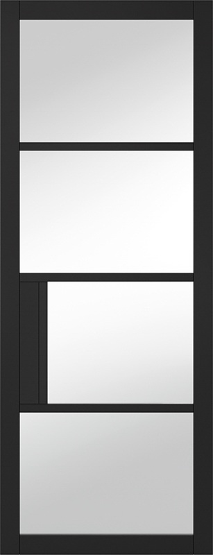 LPD Internal Black Chelsea Glazed Door Prefinished Clear Glass 1 LPD Internal Black Chelsea Glazed Door Prefinished Clear Glass