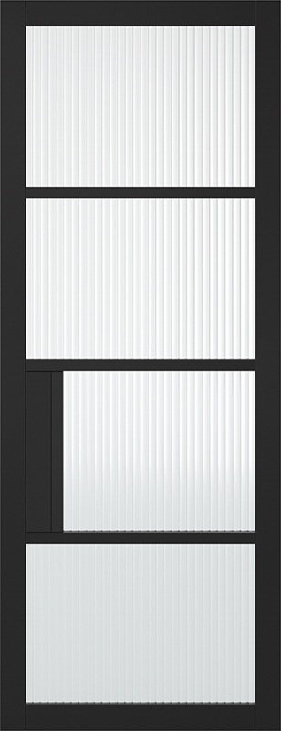 LPD Internal Black Chelsea Glazed Door Prefinished Reeded Glass 1 LPD Internal Black Chelsea Glazed Door Prefinished Reeded Glass