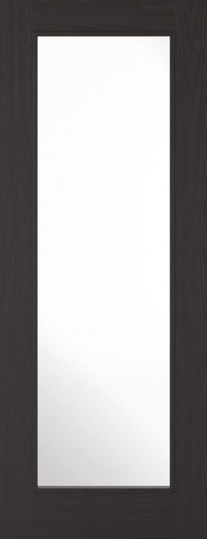 LPD Internal Charcoal Black Diez 1L Glazed Door Prefinished Clear Glass