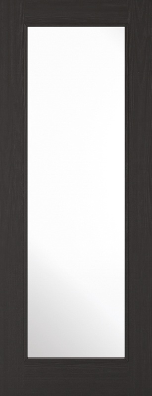 LPD Internal Charcoal Black Diez 1L Glazed Door Prefinished Clear Glass 1 LPD Internal Charcoal Black Diez 1L Glazed Door Prefinished Clear Glass