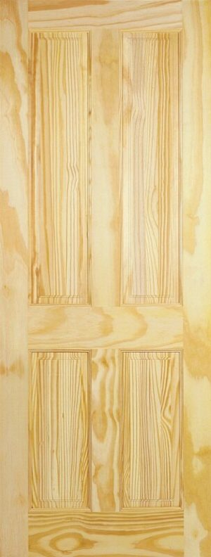 LPD Internal Clear Pine 4 Panel Door Unfinished