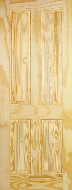 LPD Internal Clear Pine 4 Panel Door Unfinished 1 LPD Internal Clear Pine 4 Panel Door Unfinished