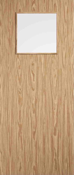 Finewood Internal American White Oak FD30 Door Prefinished with 1G Aperture Clear Glass