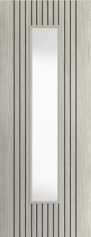 JB Kind Internal Grey Laminated Aria Glazed Door Clear Glass