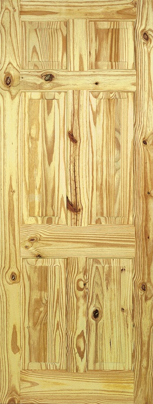 LPD Internal Knotty Pine 6 Panel Door Unfinished 1 LPD Internal Knotty Pine 6 Panel Door Unfinished