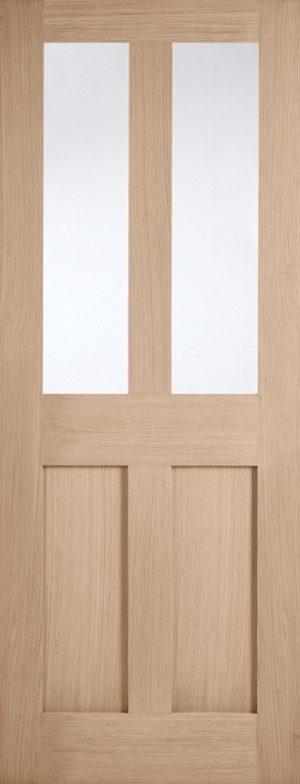 LPD Internal Oak London Glazed Door Prefinished Clear Glass