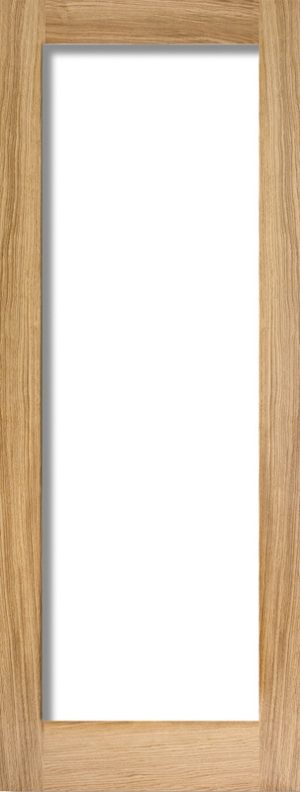 LPD Internal Oak Pattern 10 1L Glazed Door Unfinished Clear Glass