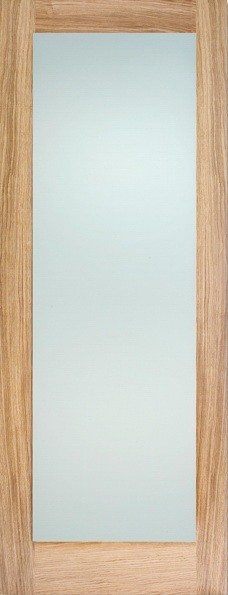 LPD Internal Oak Pattern 10 1L Glazed Door Unfinished Frosted Glass