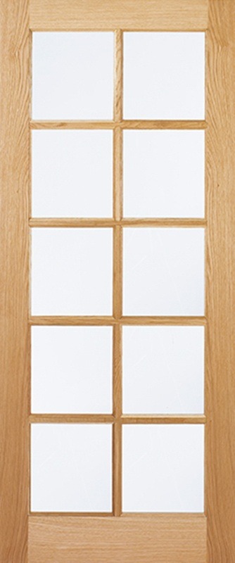 LPD Internal Oak SA 10L Door Unfinished Clear Glass 1 LPD Internal Oak SA 10L Door Unfinished Clear Glass