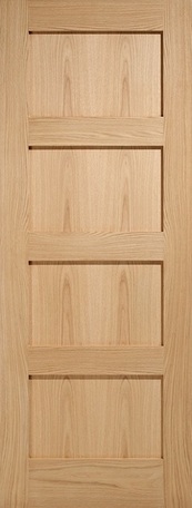 LPD Internal Oak Shaker 4 Panel Door Prefinished