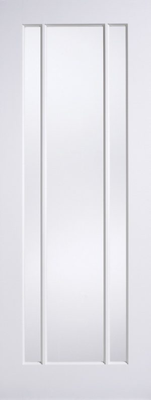 LPD Internal White Primed Smooth Lincoln 3L Glazed Door Clear Glass