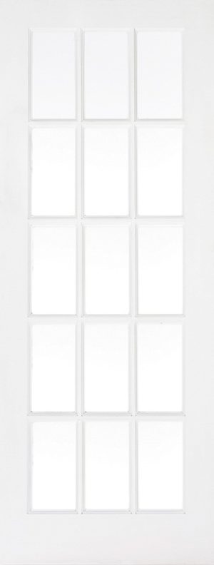 LPD Internal White Primed SA77 Door Clear Glass